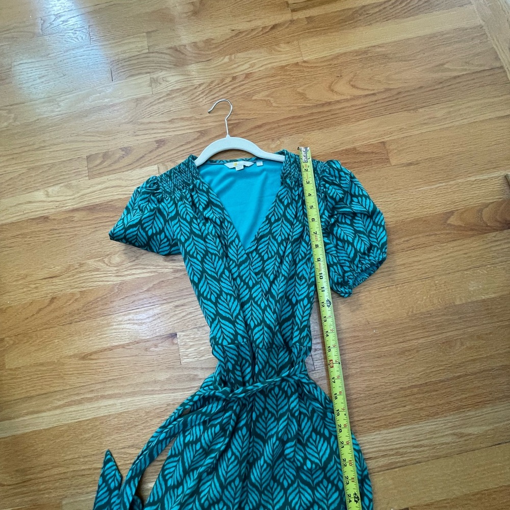 Elegant Green Leaf Pattern romper